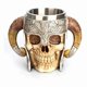 thumbnail image 1 of Tazón Taza De Cráneo Vikingo Tazón Cerveza Acero Inoxidable, 1 of 2