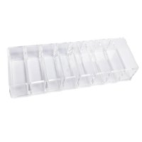 Ioensy - Organizador De Maquillaje Acrílico Transparente 8 Rejillas Para Tocador Cocina Baño