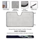 thumbnail image 2 of Miles del Mañana Parasol para Parabrisas Delantero Protector Plegable, Visera Solar para Auto Bloquea Rayos UV Mantiene tu Vehículo Fresco 130cm*70cm, 2 of 6