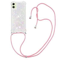 Funda Foxdock Para Samsung Galaxy A07 Con Cuerda Ajustable, Brillo Líquido, Protección Antigolpes Y Lente – Ideal Para Regalo