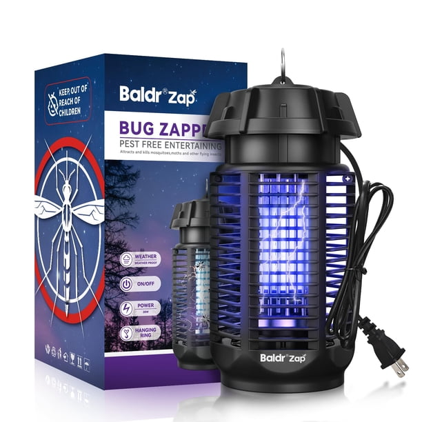 Eliminador de insectos BALDR para exterior e interior, 20 W, 4200 V, cobertura de 1/2 acre