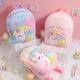 thumbnail image 2 of Unicorn Tie Dyed Cartoon Plush Backpack Large capacity children's bag Cute Bow Knot Kindergarten Schoolbag Girl, 2 of 3