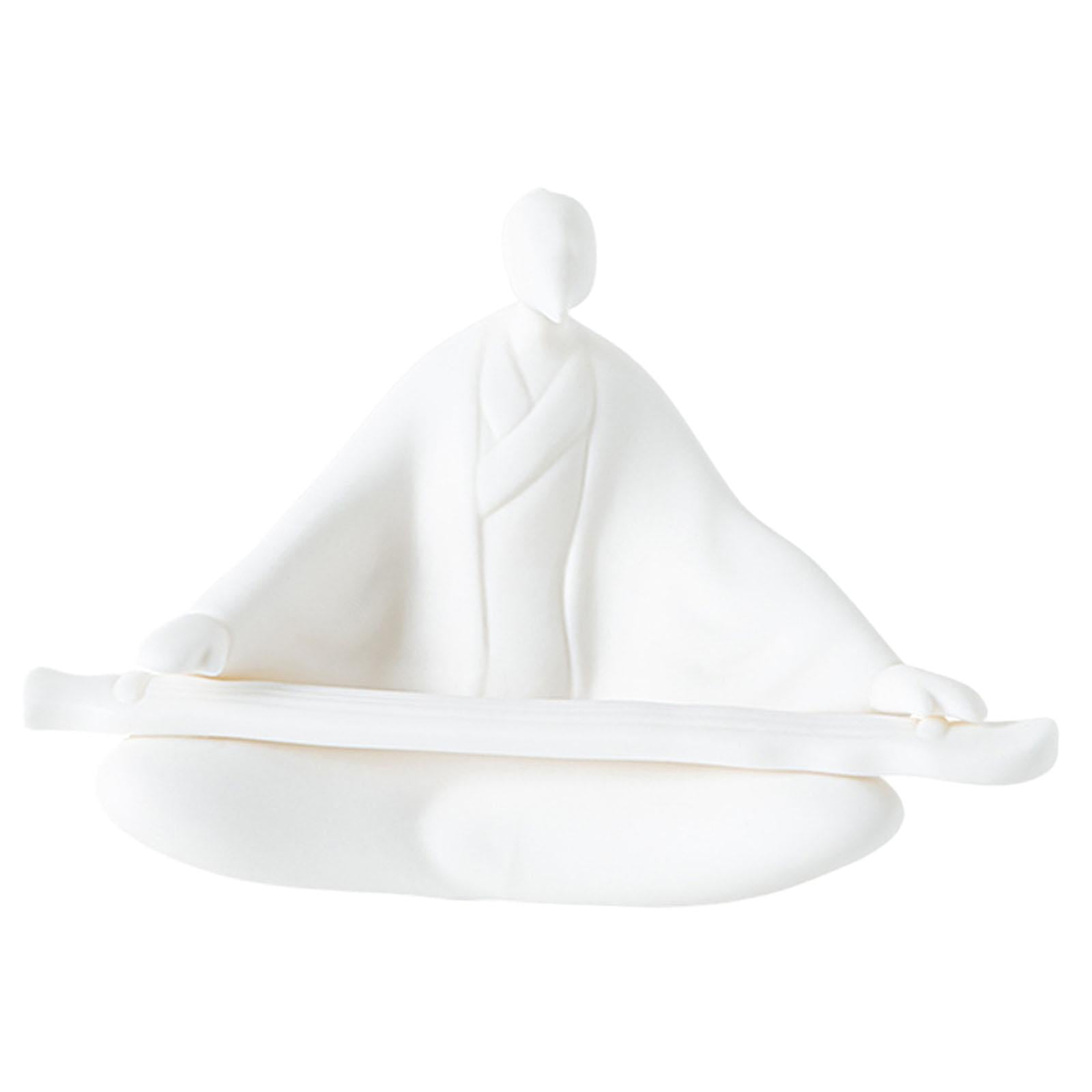 Magideal - Estatua En Miniatura, Escultura De Cerámica Blanca, Decoración De Jardín, Colección De Arte Artesanal, Adorno De Decoración De Escritorio Para Sal