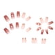 thumbnail image 2 of 24 pieces Gradient French Heart Press On Nails - Full Cover Medium Square Fake Nails with Glue - Perfect for DIY Nail Art and Salon Use, 2 of 2