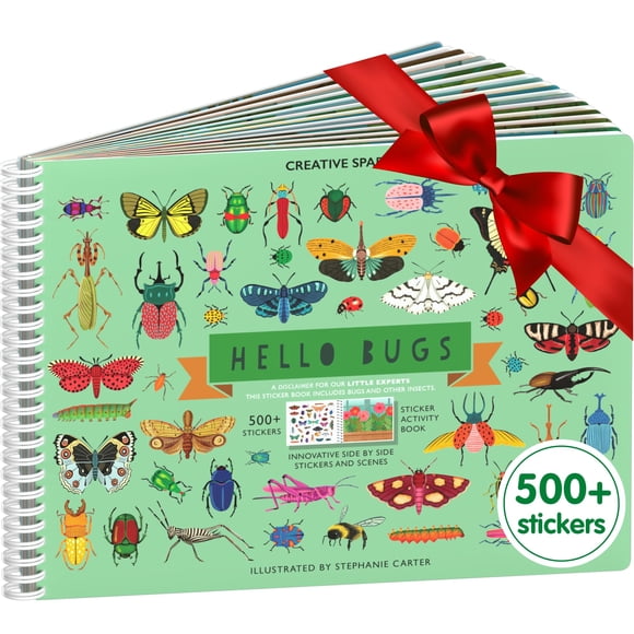Libro de pegatinas Cupkin Hello Bugs con más de 500 pegatinas para niños de 2 a 8 años