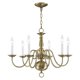 thumbnail image 1 of Candelabro Livex 6 luces 61 cm latón antiguo, 1 of 9