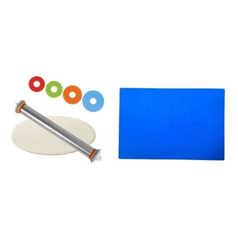 Genérico - Tapete De Silicona 62X42Cm + Uslero Ajustable Fondant 45Cm