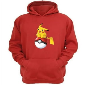 Genérico - Polerón Canguro Pokemón Rojo Talla Xs Unisex