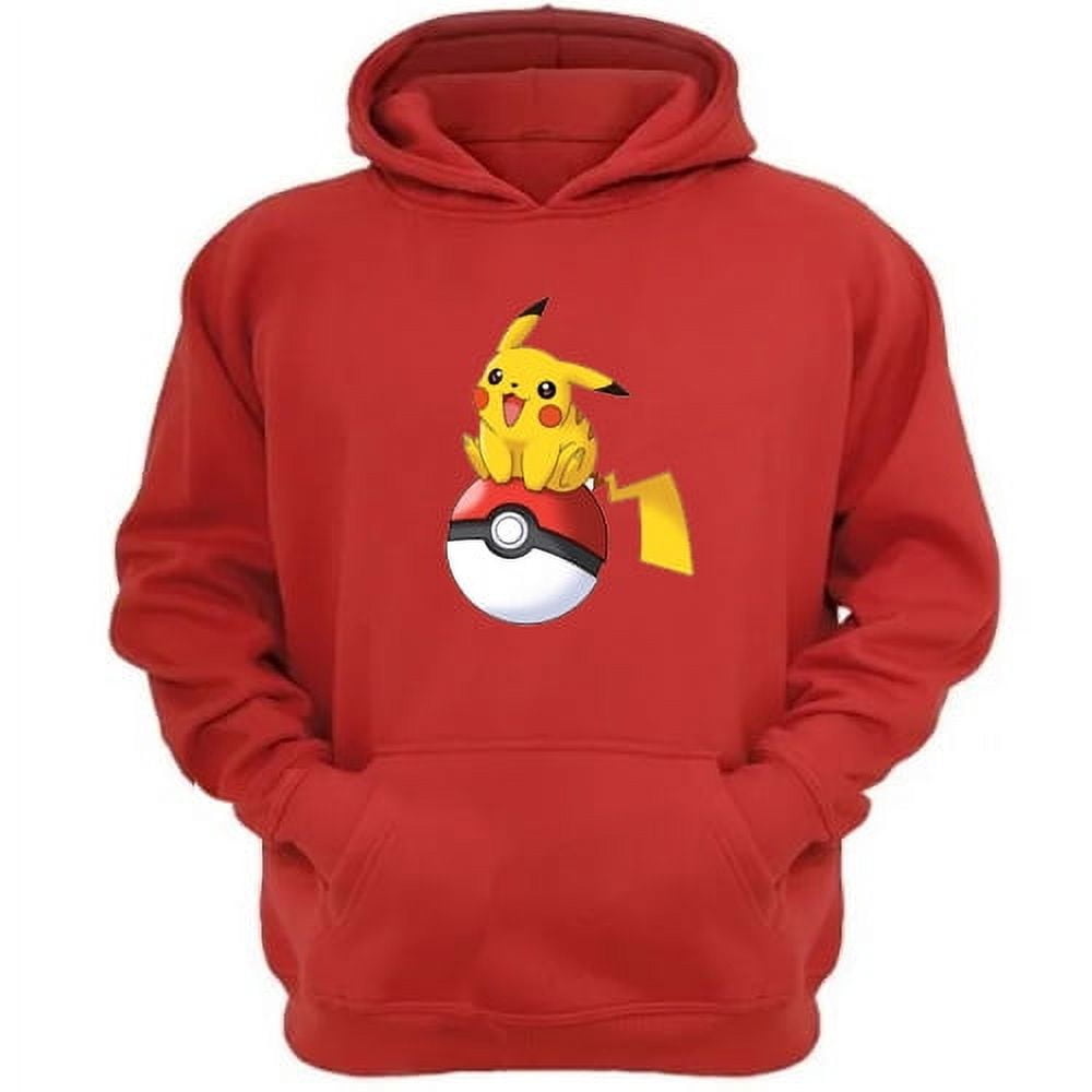 Genérico - Polerón Canguro Pokemón Rojo Talla Xl Unisex