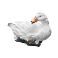 Ioensy - Duck Garden Statue Resina Estatua Al Aire Libre Resistente A La Intemperie Para El Porche De Patio Exterior White
