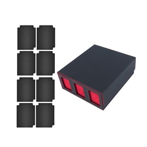 Bothyi - Caja De Mazo De Cartas Con Divisores De 8 Cartas Contenedor Fuerte Almacenamiento De Tarjeta De Juego Resistente Rojo Negro