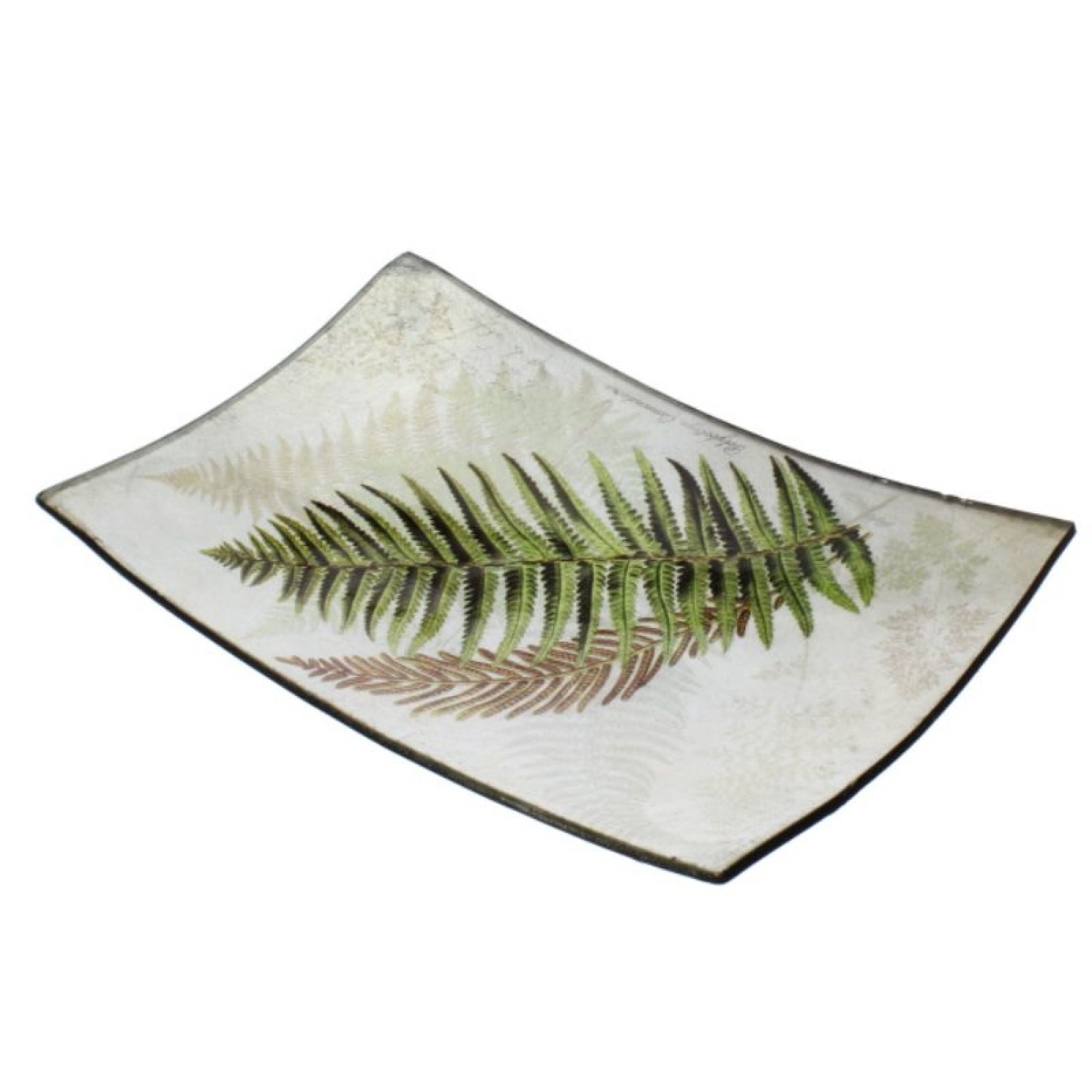 Adorno Plato 23 Cm Rectangular Vidrio