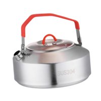 Magideal - Hervidor De Agua Para Acampar, Tetera Para Acampar, Tetera De Acero Inoxidable Para Fogatas, Hervidor De Agua Portátil Para Senderismo, Pesca, Mochile 900 Ml