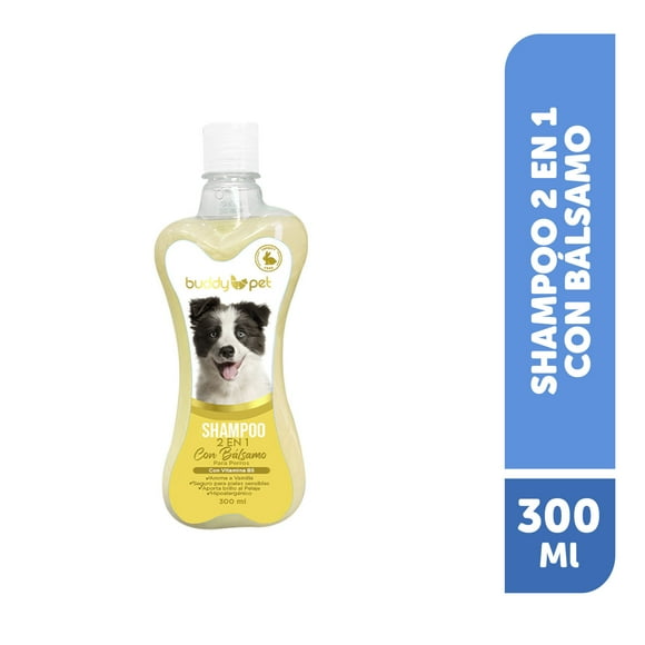 Shampoo para Perro 2 en 1 con Balsamo Aroma Vainilla Botella, 300 ml