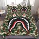 thumbnail image 1 of Hip Hop Camouflage Bape SharkBedding Sets 3 Pieces Warm Soft Duvet Cover Set for Fans Kids Teens Girls Room Decor Lightweight Breathable, 1 of 5