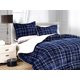 thumbnail image 1 of Set de edredón Elegant Comfort Heavy Weight Full/Queen Navy, 1 of 8