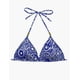 thumbnail image 1 of Bikini estilo triángulo clásico estampado azul, 1 of 7