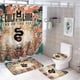 thumbnail image 1 of Culto del cordero-theme 4-Piece Shower Curtain Set with Rugs, Waterproof Bathroom Decor Set Includes Bath Mat, U-Shaped Rug, Toilet Lid Cover and Curtain with Hooks, 1 of 6