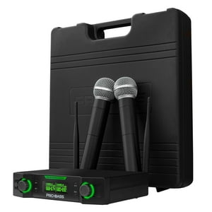 Micrófono Inalámbrico Doble Probass Uf 224 Multi Frec. Negro