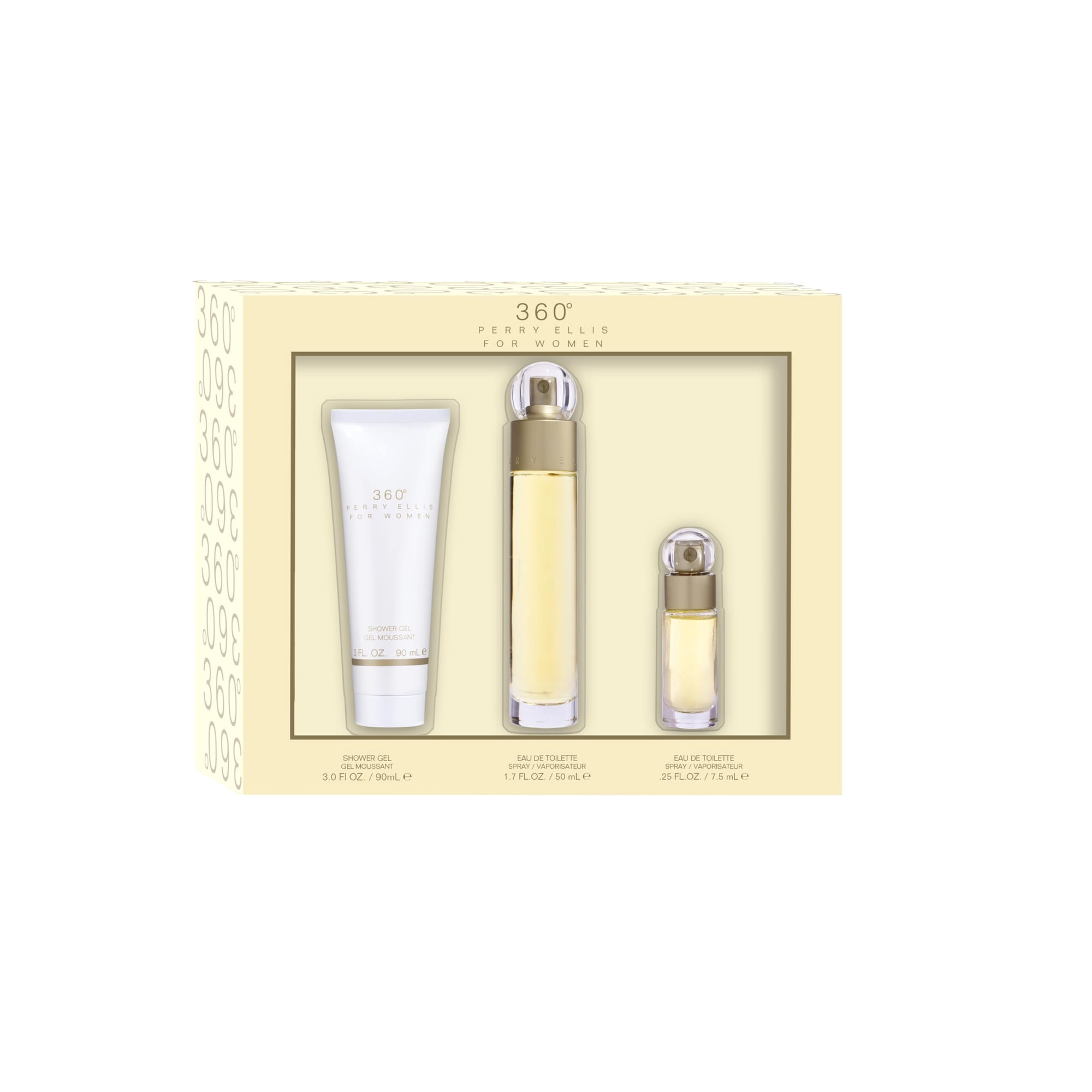 Gel De Ducha Perfume Perry Ellis 360 Para Mujer, 50 Ml Edt, 100 Ml