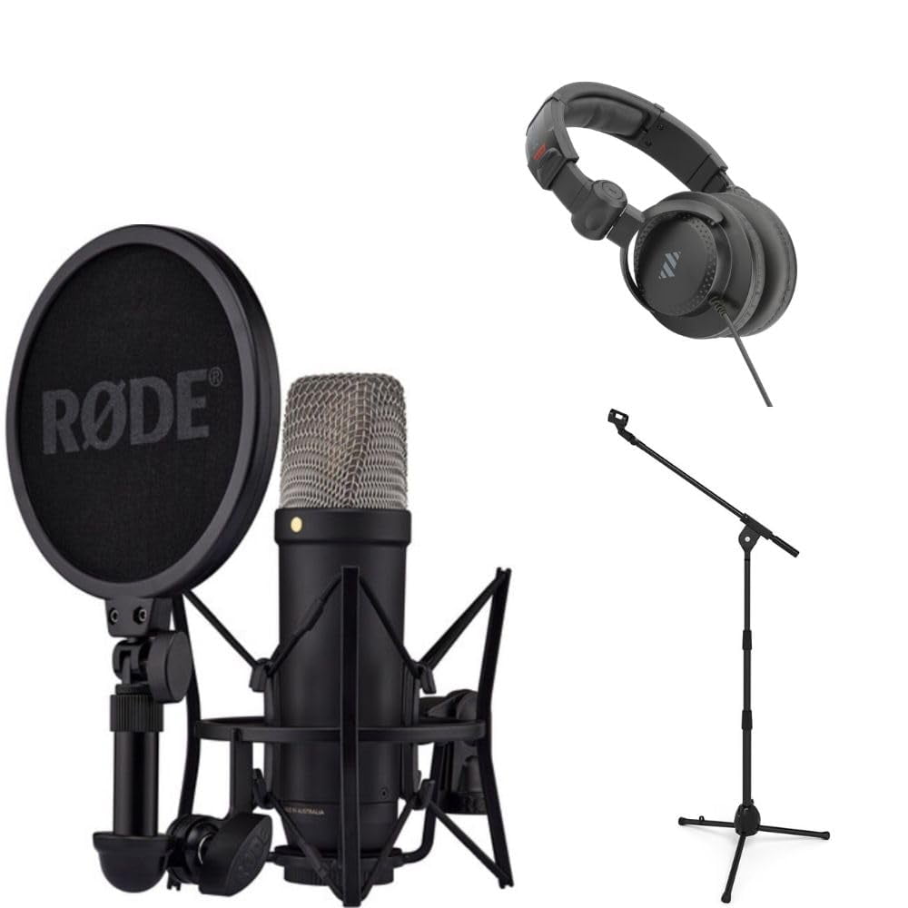 Paquete De Micrófono De Condensador De Estudio Rode Nt1 De Quinta Generación (negro)