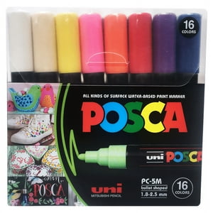 Marcadores Posca 5M Set 16 Colores Basicos