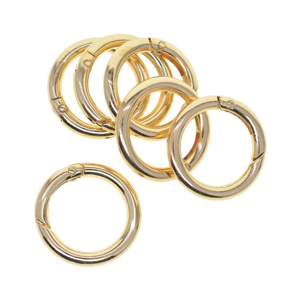 6 Anillos Tóricos De Puerta De Resorte De 32 Mm Para Llaveros, Correa De Bolso, Artesanía Dorada