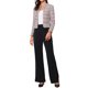 thumbnail image 2 of INSPIRE CHIC Chaqueta de Tweed para Mujer con Cuello Mao, Abierta y Recortada, Talla L, Marrón, 2 of 6