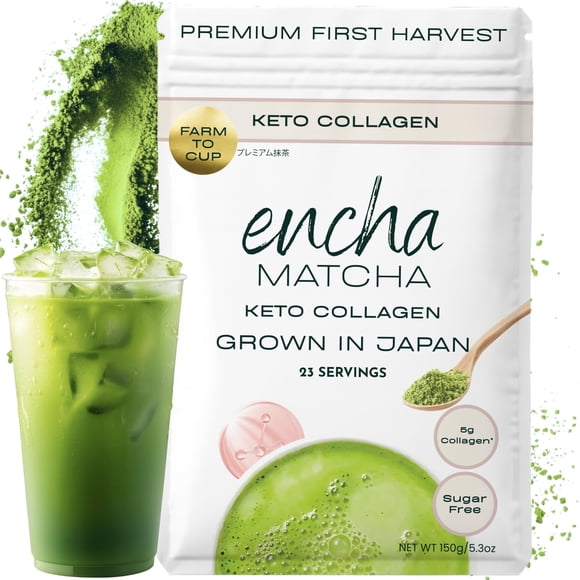 Polvo de Matcha Latte Encha con Colágeno Keto 150 g