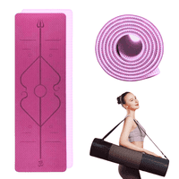 Linea Sport - Mat De Yoga 8Mm Con Guías De Postura Y Bolso De Transporte