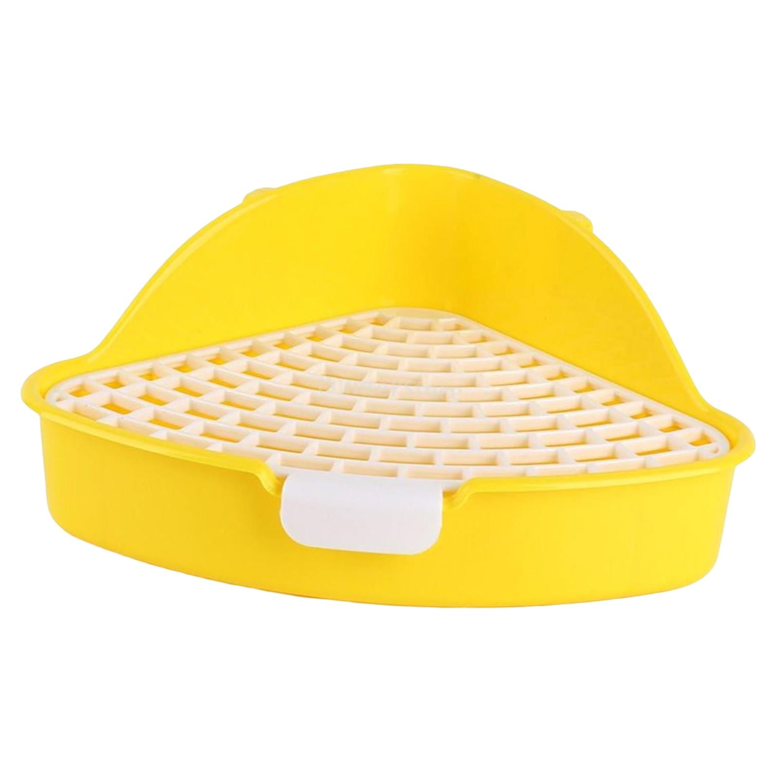 Entrenador Para Orinal Para Mascotas Con Cierre A Presión Otros Animales Caja De Arena Para Conejos Amarillo