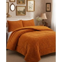 Fei Ya - Cubrecama De Invierno Con Chiporro 2 Plaza Naranja