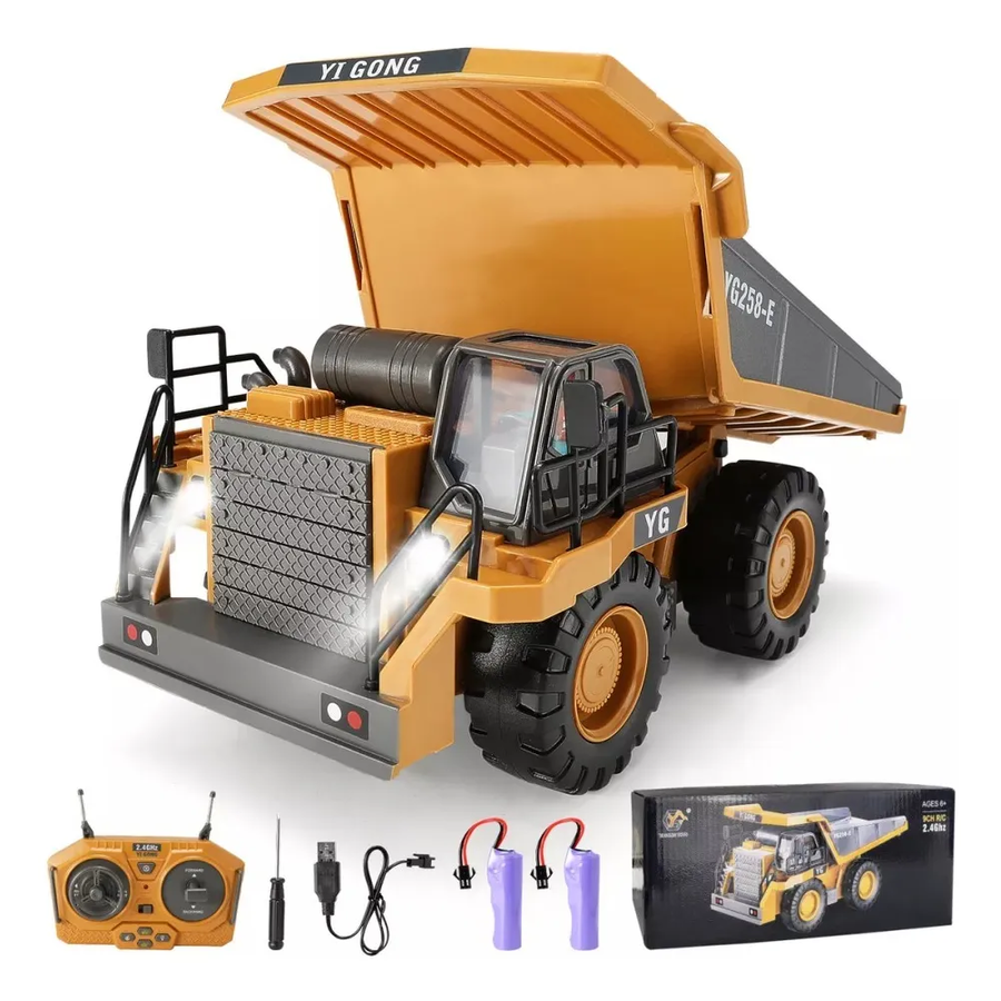 Genérico - Camión Volquete Rc 1:24 9Ch Color Amarillo