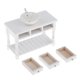 thumbnail image 2 of 1:12 Dollhouse Miniatura Lavabo Redondo De Cerámica Lavabo Y Gabinete De Ba?o, 2 of 3