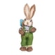 thumbnail image 2 of Conejo De Paja, Figura De Conejito De Granjero De Pascua Con Zanahoria Para Decoración De Fiesta De Boda, Verde, 2 of 3