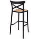 thumbnail image 4 of Pack 4 Taburetes Crossback Danubio Piso de Bar o Terraza 66cm Negro, 4 of 6