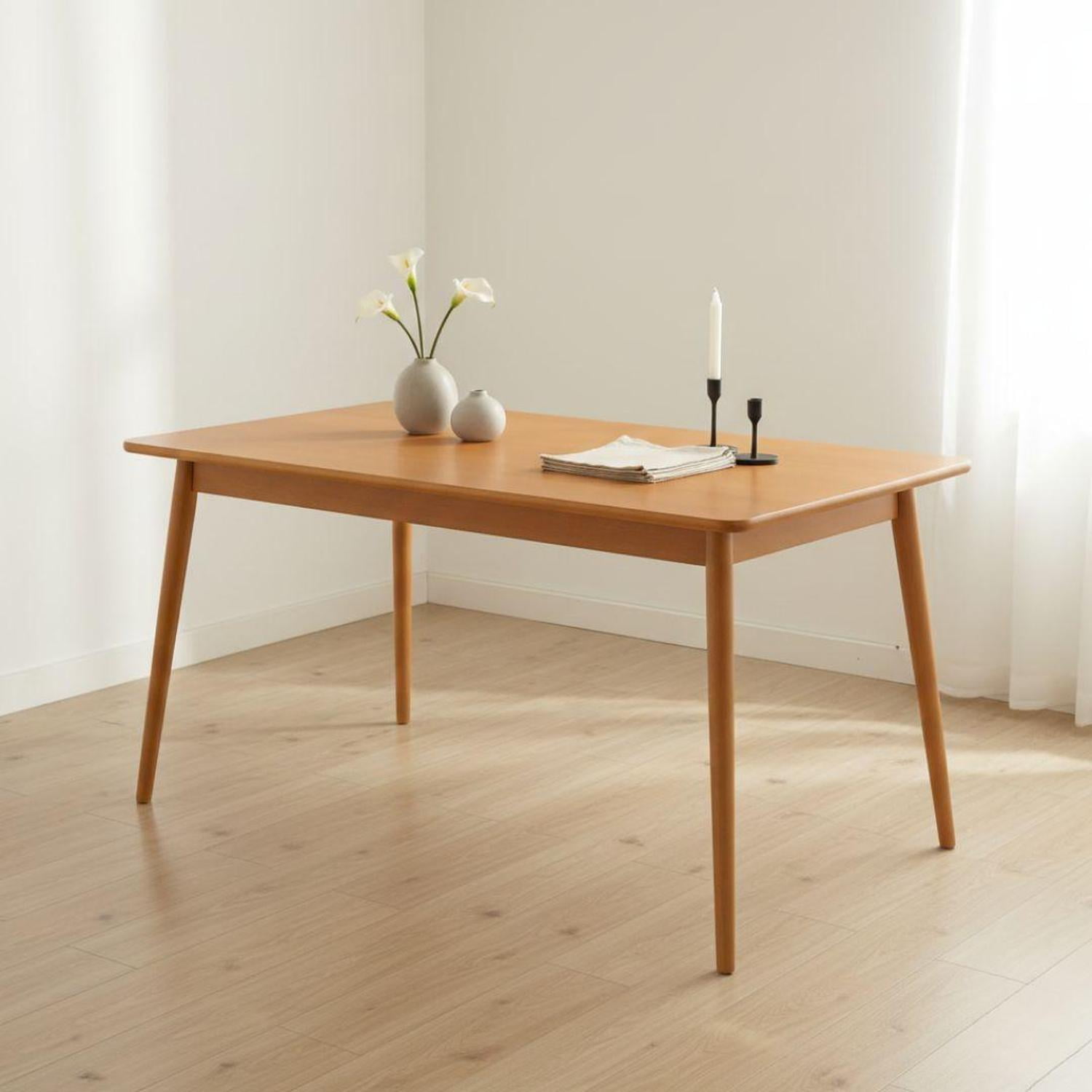 Pandalino - Mesa Rectangular Cosmo 140x80 Cm | Madera Natural