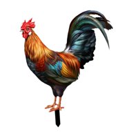 Magideal - Estatua De Gallina De Jardín Con Escultura De Pollo, Decoración Decorativa De Metal Resistente A La Intemperie Para Jardín, Decoración Artística Para