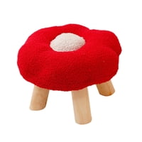Magideal - Sofá Reposapiés Reposapiés Zapatos Que Cambian La Forma De La Flor Cómodo Lindo Antideslizante Puf Pequeño Taburete Debajo Del Escritorio Para Porche Rojo