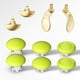 thumbnail image 1 of Kit de tapas metálicas para joysticks y botones traseros compatibles con el mando Edge de PS5 - Cubierta de seta para palanca de pulgar, palanca basculante 3D-Amarillo dorado, 1 of 6