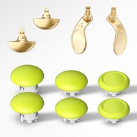 Genérico - Kit De Tapas Metálicas Para Joysticks Y Botones Traseros Compatibles Con El Mando Edge De Ps5 - Cubierta De Seta Para Palanca De Pulgar, Palanca Basculante 3D-Amarillo Dorado