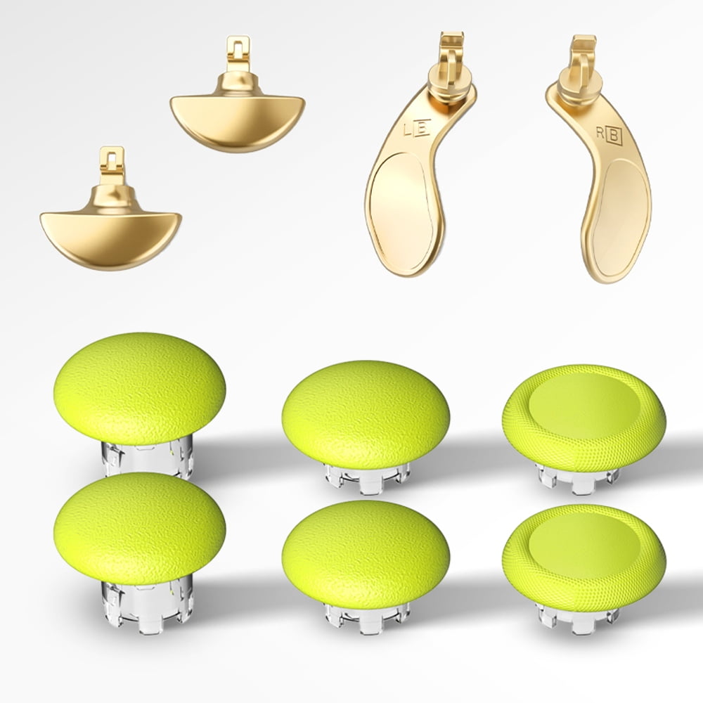 Genérico - Kit De Tapas Metálicas Para Joysticks Y Botones Traseros Compatibles Con El Mando Edge De Ps5 - Cubierta De Seta Para Palanca De Pulgar, Palanca Basculante 3d-amarillo Dorado