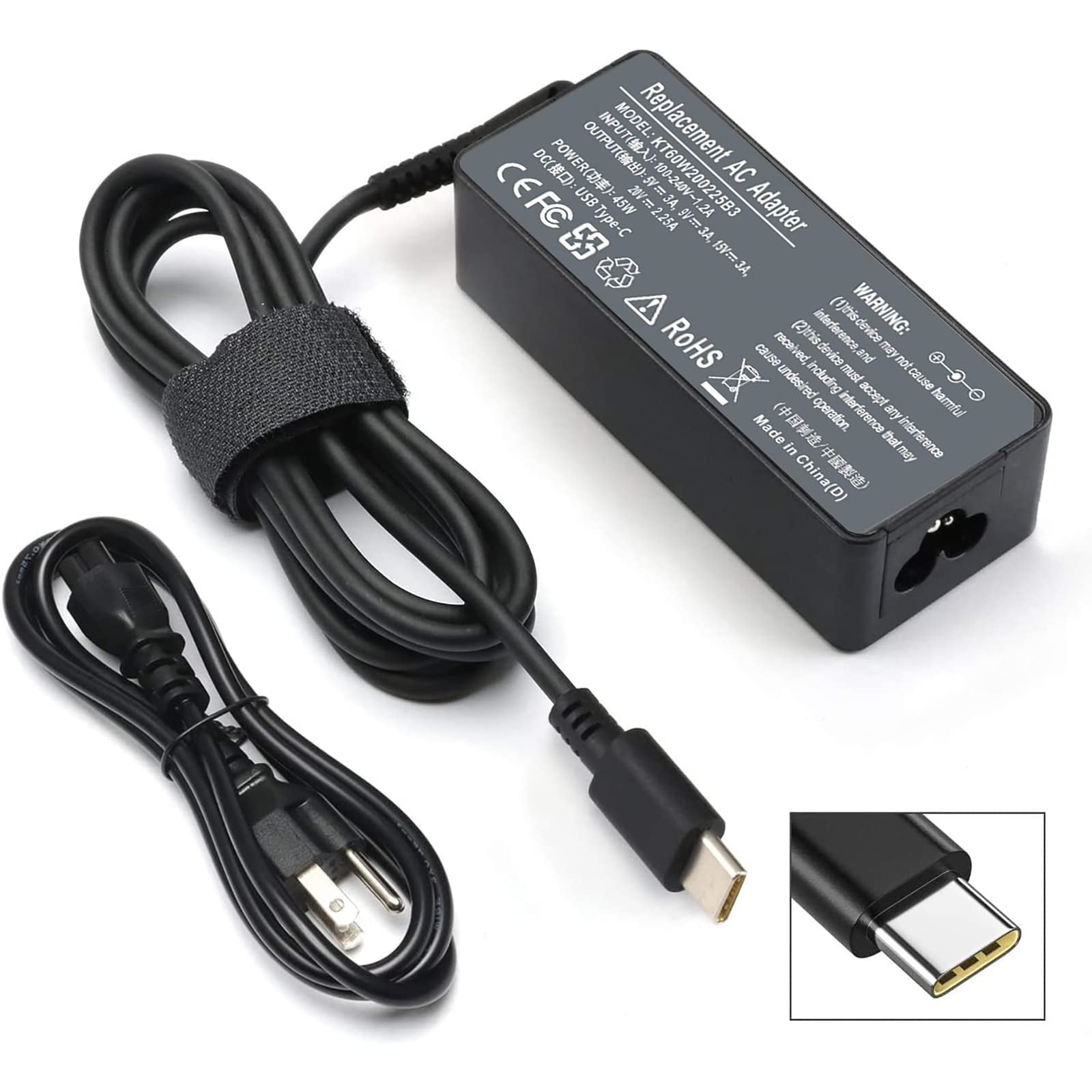 Cargador Emanjor 45w Tipo C Usb C L43407-001 Para Hp Chromebook