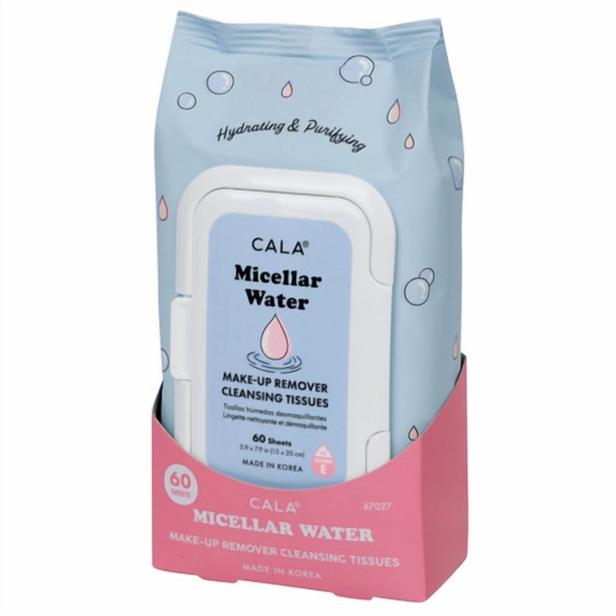 Toallitas Desmaquillantes Cala Agua Micelar 60 Unidades