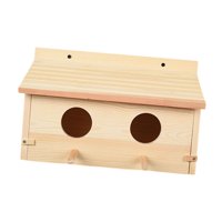 Ioensy - Casa Para Pájaros De Madera, Jaula Resistente A La Intemperie, Nido Para Colibríes Y Cardenales.