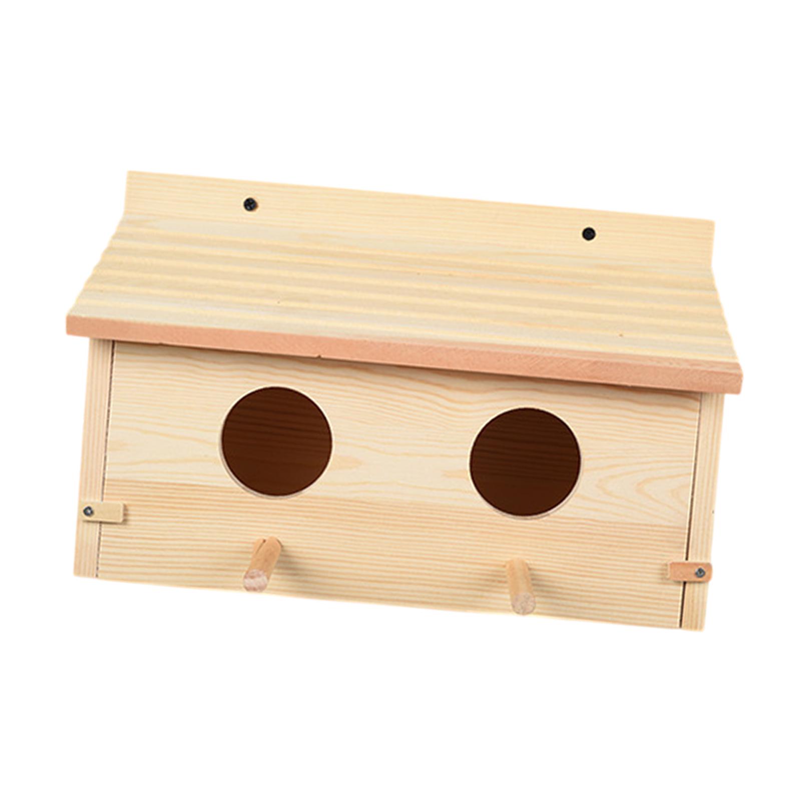 Ioensy - Casa Para Pájaros De Madera, Jaula Resistente A La Intemperie, Nido Para Colibríes Y Cardenales.