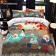 thumbnail image 1 of v1094 Bed Sheets Japanese-Style Duvet Cover Set King Queen Full Size Ukiyo-e Theme Wave Pattern Polyester Bedding Set Fuji Mountain Exotic Style 3-Piece Bedding Set (1 Duvet Cover + 2 Pillow Shams) Be, 1 of 5