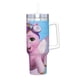 thumbnail image 2 of My Little Pony Vaso aislado de acero inoxidable con asa, diseño temático, regalo para familia, amigos y fans; incluye pajita y encaja en el portavasos estándar, 40 oz, 2 of 6
