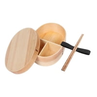 Magideal - Caja De Sushi De Madera De Madera Para Niños Accesorio Para Adultos Textura Suave Tradicional Con Correa Para Arreglar Vajilla Tazón , Talla L