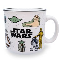 Silver Buffalo - Taza Camper Plateada Con Personajes De Buffalo Star Wars, 600 Ml